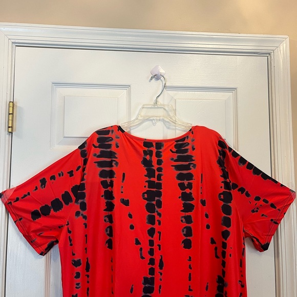 Women Plus Size Tie Dye Dress Loose/Relaxed Fit Summer Vacation Beach Dress 22W - Picture 11 of 11